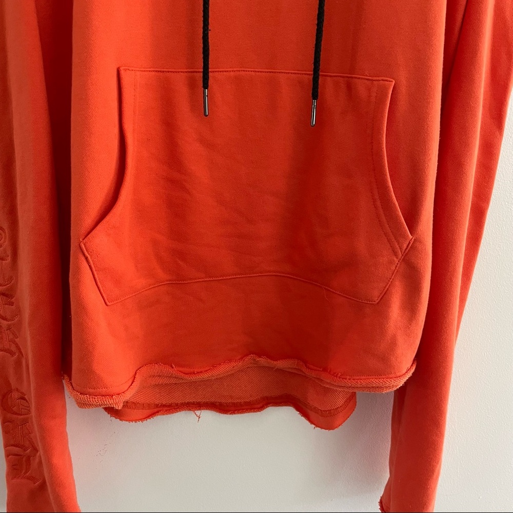 RARE Dolls Kill Poster Grl Oversize Cut Out Hoodie - Orange, Small - Picture 9 of 12